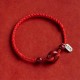 Handmade Cinnabar Peace Buckle Charm Blessing Bracelet Anklet Handmade Cinnabar Peace Buckle Charm Blessing Bracelet Anklet