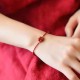 Natural Cinnabar Four Leaf Clover Blessing Bracelet Anklet Natural Cinnabar Four Leaf Clover Blessing Bracelet Anklet