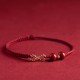 Cinnabar Blessing Red String 14K Gold Infinity Symbol Anklet Cinnabar Blessing Red String 14K Gold Infinity Symbol Anklet