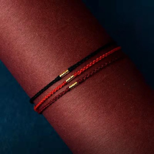 925 Sterling Silver Golden Bead Braided Bracelet Anklet 925 Sterling Silver Golden Bead Braided Bracelet Anklet