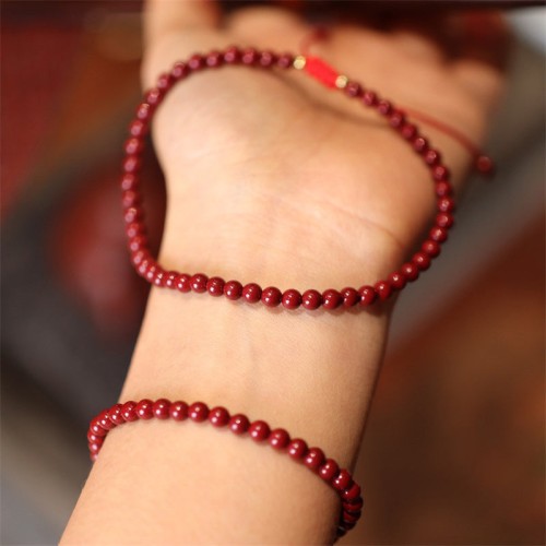 Natural Cinnabar Blessing Red String Bracelet Anklet Natural Cinnabar Blessing Red String Bracelet Anklet