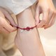 Handmade Cinnabar Peace Buckle Charm Blessing Bracelet Anklet Handmade Cinnabar Peace Buckle Charm Blessing Bracelet Anklet