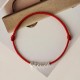 925 Sterling Silver Red String Braid Anklet 925 Sterling Silver Red String Braid Anklet