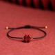 Natural Cinnabar Four Leaf Clover Blessing Bracelet Anklet Natural Cinnabar Four Leaf Clover Blessing Bracelet Anklet