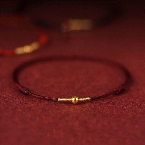 925 Sterling Silver Golden Bead Protection Bracelet Anklet 925 Sterling Silver Golden Bead Protection Bracelet Anklet