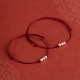 925 Sterling Silver Three Beads Protection String Anklet 925 Sterling Silver Three Beads Protection String Anklet