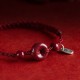 Handmade Cinnabar Peace Buckle Charm Blessing Bracelet Anklet Handmade Cinnabar Peace Buckle Charm Blessing Bracelet Anklet