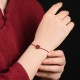 Natural Cinnabar Four Leaf Clover Blessing Bracelet Anklet Natural Cinnabar Four Leaf Clover Blessing Bracelet Anklet
