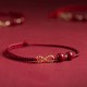 Cinnabar Blessing Red String 14K Gold Infinity Symbol Anklet Cinnabar Blessing Red String 14K Gold Infinity Symbol Anklet