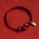 Handmade Cinnabar Peace Buckle Charm Blessing Bracelet Anklet Handmade Cinnabar Peace Buckle Charm Blessing Bracelet Anklet