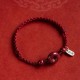 Handmade Cinnabar Peace Buckle Charm Blessing Bracelet Anklet Handmade Cinnabar Peace Buckle Charm Blessing Bracelet Anklet