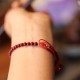 Natural Cinnabar Blessing Red String Bracelet Anklet Natural Cinnabar Blessing Red String Bracelet Anklet