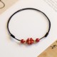 Four Leaf Clover Cinnabar Blessing Calm Bracelet Anklet Four Leaf Clover Cinnabar Blessing Calm Bracelet Anklet