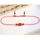 Four Leaf Clover Cinnabar Blessing Calm Bracelet Anklet Four Leaf Clover Cinnabar Blessing Calm Bracelet Anklet
