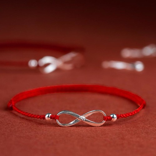 925 Sterling Silver Endless Knot Protection Luck Anklet 925 Sterling Silver Endless Knot Protection Luck Anklet