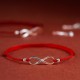 925 Sterling Silver Endless Knot Protection Luck Anklet 925 Sterling Silver Endless Knot Protection Luck Anklet