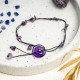 Amethyst Pink Crystal Green Aventurine Peace Anklet Amethyst Pink Crystal Green Aventurine Peace Anklet