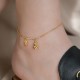 18k Gold Lucky Gourd Wealth Buckle Anklet 18k Gold Lucky Gourd Wealth Buckle Anklet
