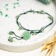 Amethyst Pink Crystal Green Aventurine Peace Anklet Amethyst Pink Crystal Green Aventurine Peace Anklet