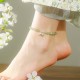 925 Sterling Silver Hetian Jade Prosperity Bell Anklet 925 Sterling Silver Hetian Jade Prosperity Bell Anklet