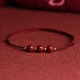 Natural Lucky Cinnabar Bead Blessing Bracelet Anklet Natural Lucky Cinnabar Bead Blessing Bracelet Anklet