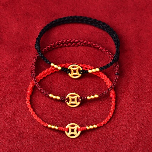 Copper Coin Strength Braided Bracelet Anklet Copper Coin Strength Braided Bracelet Anklet
