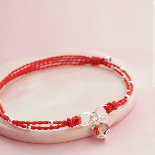 Love Heart Infinity Symbol Braided Anklet Love Heart Infinity Symbol Braided Anklet