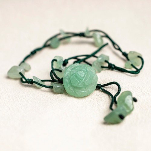 Amethyst Pink Crystal Green Aventurine Peace Anklet Amethyst Pink Crystal Green Aventurine Peace Anklet