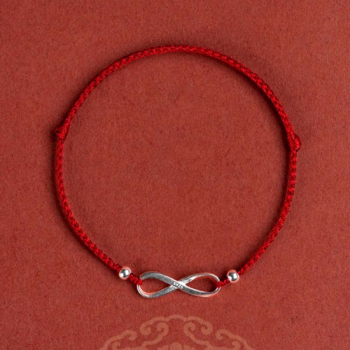 925 Sterling Silver Endless Knot Protection Luck Anklet 925 Sterling Silver Endless Knot Protection Luck Anklet