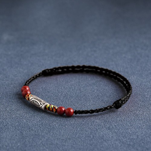 925 Sterling Silver Koi Fish Cinnabar Wealth Bracelet Anklet 925 Sterling Silver Koi Fish Cinnabar Wealth Bracelet Anklet