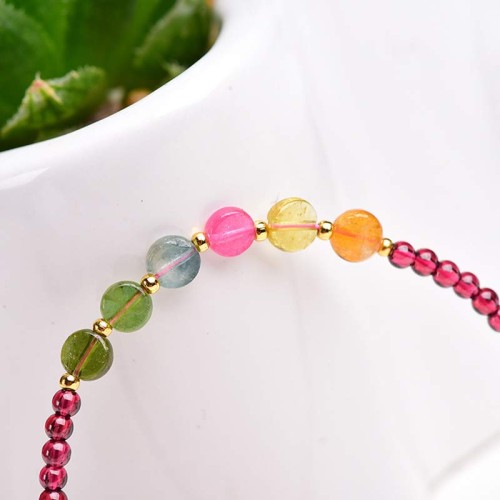 Garnet Tourmaline Butterfly Protection Bracelet Anklet Garnet Tourmaline Butterfly Protection Bracelet Anklet
