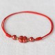 Four Leaf Clover Cinnabar Blessing Calm Bracelet Anklet Four Leaf Clover Cinnabar Blessing Calm Bracelet Anklet
