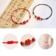 Four Leaf Clover Cinnabar Blessing Calm Bracelet Anklet Four Leaf Clover Cinnabar Blessing Calm Bracelet Anklet