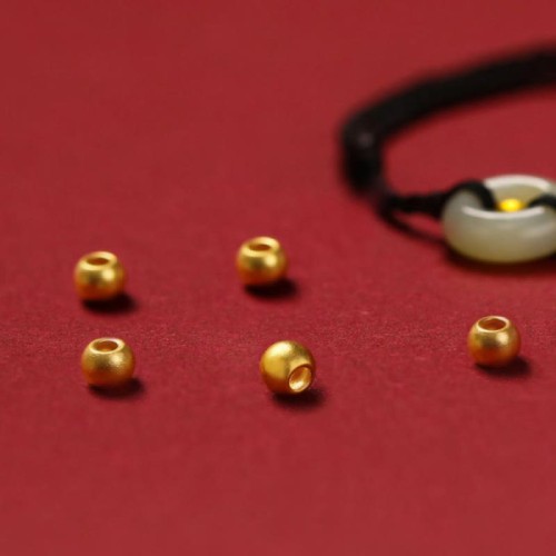 999 Gold Bead Peace Buckle Hetian Jade Bracelet Anklet 999 Gold Bead Peace Buckle Hetian Jade Bracelet Anklet