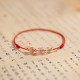 Strawberry Crystal Beads Luck Red String Anklet Strawberry Crystal Beads Luck Red String Anklet