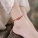 Four Leaf Clover Cinnabar Blessing Calm Bracelet Anklet Four Leaf Clover Cinnabar Blessing Calm Bracelet Anklet
