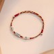925 Sterling Silver Koi Fish Colorful String Bracelet Anklet 925 Sterling Silver Koi Fish Colorful String Bracelet Anklet