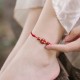 Four Leaf Clover Cinnabar Blessing Calm Bracelet Anklet Four Leaf Clover Cinnabar Blessing Calm Bracelet Anklet
