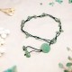 Amethyst Pink Crystal Green Aventurine Peace Anklet Amethyst Pink Crystal Green Aventurine Peace Anklet