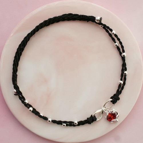 Love Heart Infinity Symbol Braided Anklet Love Heart Infinity Symbol Braided Anklet