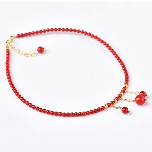 Red Agate Confidence Calm Anklet Red Agate Confidence Calm Anklet
