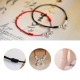 925 Sterling Silver Red String Braid Bell Charm Anklet 925 Sterling Silver Red String Braid Bell Charm Anklet