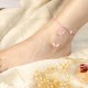 Amethyst Pink Crystal Green Aventurine Peace Anklet Amethyst Pink Crystal Green Aventurine Peace Anklet