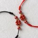 Four Leaf Clover Cinnabar Blessing Calm Bracelet Anklet Four Leaf Clover Cinnabar Blessing Calm Bracelet Anklet