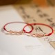 Strawberry Crystal Beads Luck Red String Anklet Strawberry Crystal Beads Luck Red String Anklet
