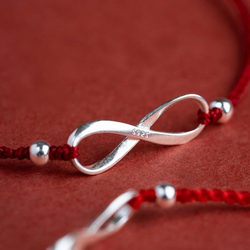 925 Sterling Silver Endless Knot Protection Luck Anklet 925 Sterling Silver Endless Knot Protection Luck Anklet