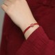 Natural Strawberry Quartz Love Red String Bracelet Anklet Natural Strawberry Quartz Love Red String Bracelet Anklet