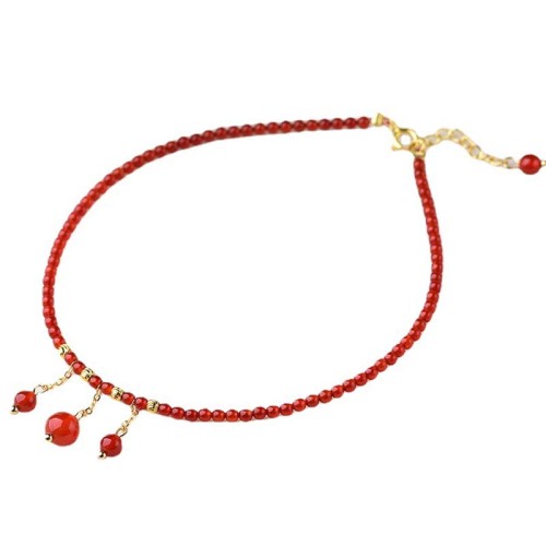 Red Agate Confidence Calm Anklet Red Agate Confidence Calm Anklet