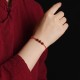 Natural Lucky Cinnabar Bead Blessing Bracelet Anklet Natural Lucky Cinnabar Bead Blessing Bracelet Anklet