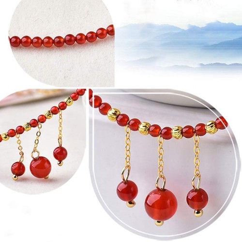 Red Agate Confidence Calm Anklet Red Agate Confidence Calm Anklet